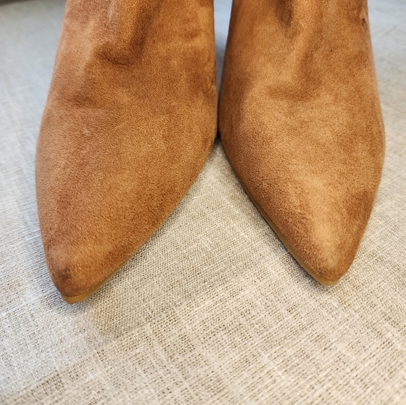 Stuart Weitzman Cappuccino Tieback Block Bootie - Size 7.5 *PLZ READ DESCRIPTION - Picture 9 of 13